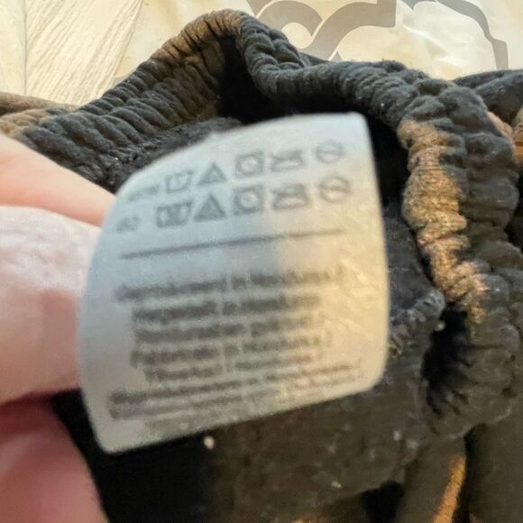 Gildan Burn Out Tie Dye Sweatpant Joggers Black Brown Fleece Drawstring Pull-On - Picture 5 of 5